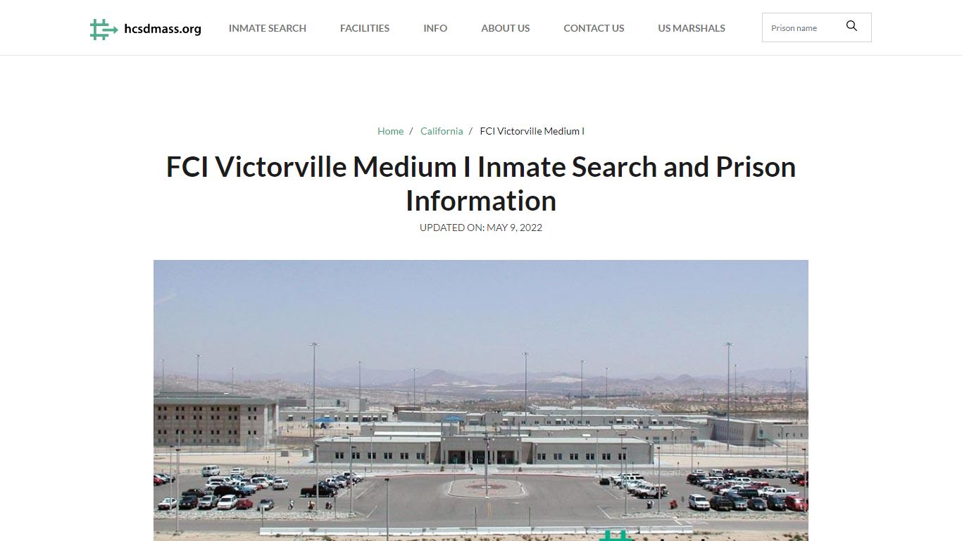 FCI Victorville Medium I Inmate Search, Visitation, Phone ...