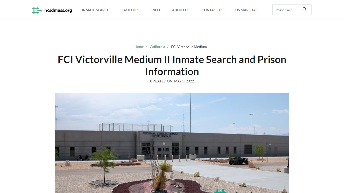 FCI Victorville Medium II Inmate Search, Visitation, Phone ...